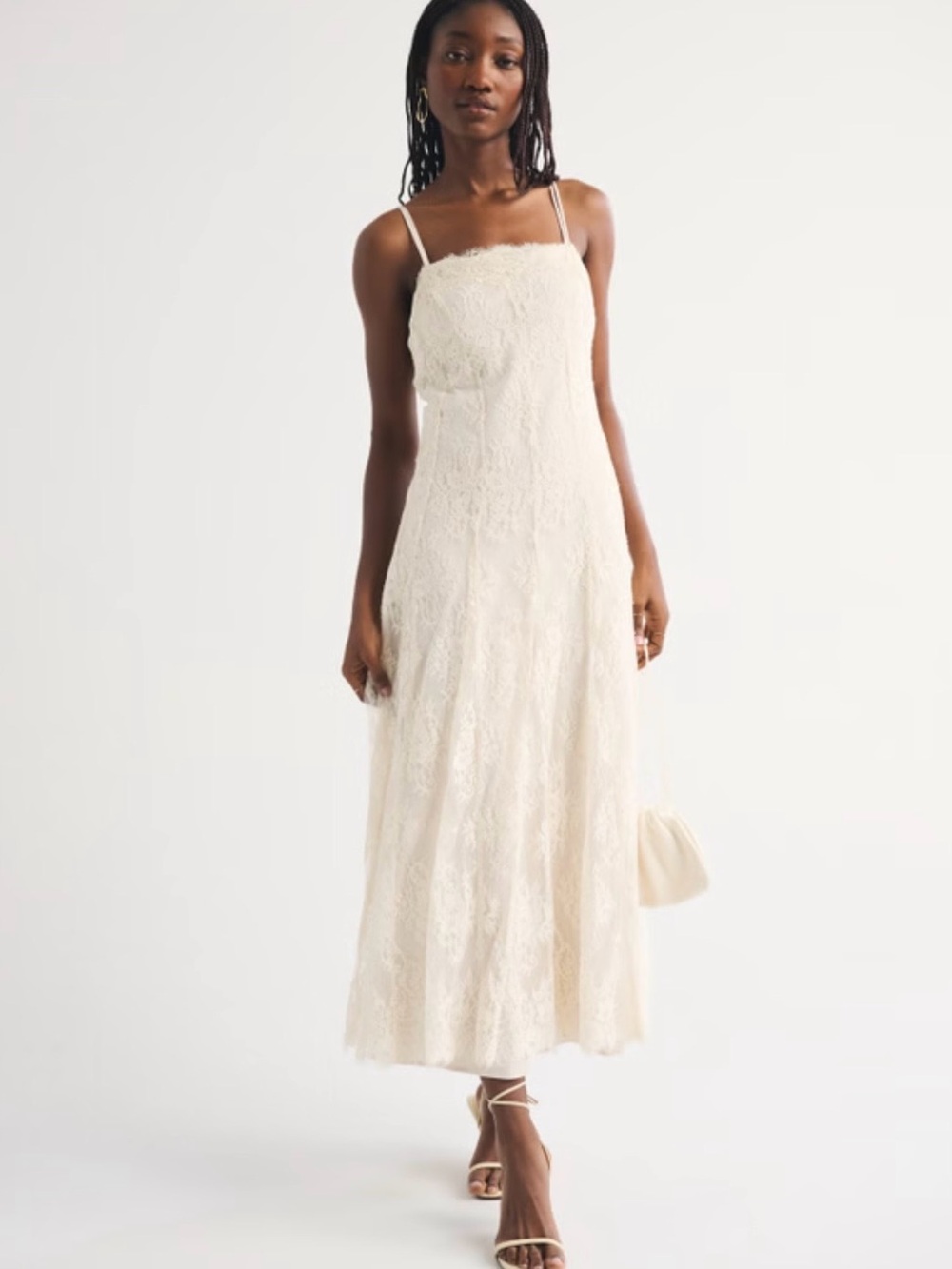 Abercrombie & Fitch Bra-Free Convertible Maxi Lace Dress